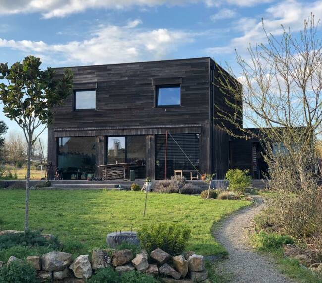 Maison passive en bois en Sarthe construite par Sébastien Dufeu